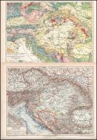 Az Osztrák-Magyar Monarchia és Európa. cca 1900. 14 db térkép 24x31 cm
