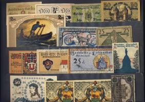 Német Birodalom/Weimari Köztársaság 1920-as évek eleje 348db szükségbankjegy, kevés duplával T:I (többsége),II,III,IV (kevés)