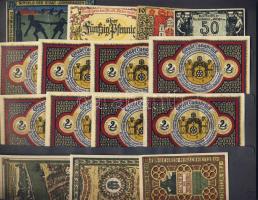 Német Birodalom/Weimari Köztársaság 1920-as évek eleje 348db szükségbankjegy, kevés duplával T:I (tö...