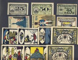 Német Birodalom/Weimari Köztársaság 1920-as évek eleje 348db szükségbankjegy, kevés duplával T:I (tö...