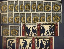 Német Birodalom/Weimari Köztársaság 1920-as évek eleje 348db szükségbankjegy, kevés duplával T:I (tö...