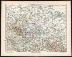 Németország, tartományok 10 darabos vegyes világtérkép gyűjtemény cca 1900. 31x25 cm