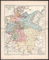 Németország, város térképek 10 darabos vegyes világtérkép gyűjtemény cca 1900. 31x25 cm