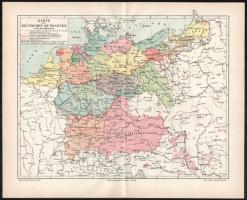 Németország, város térképek 10 darabos vegyes világtérkép gyűjtemény cca 1900. 31x25 cm