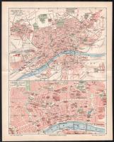 Németország, város térképek 10 darabos vegyes világtérkép gyűjtemény cca 1900. 31x25 cm