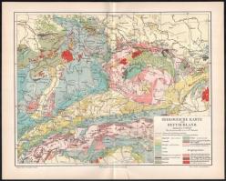 Németország, földrajzi, bányászati és ipari térképek 10 darabos vegyes világtérkép gyűjtemény cca 1900. 31x25 cm