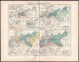 Németország, földrajzi, bányászati és ipari térképek 10 darabos vegyes világtérkép gyűjtemény cca 19...