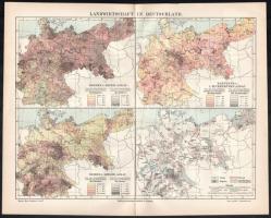 Németország, földrajzi, bányászati és ipari térképek 10 darabos vegyes világtérkép gyűjtemény cca 19...