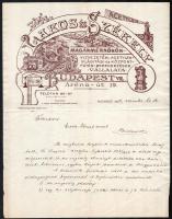 1907 Bp., Lakos és Székely Magánmérnökök vízvezeték, fűtési berendezések stb. fejléces levélpapírjára írt levél