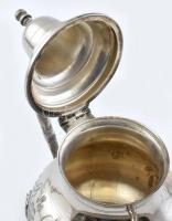 Fém teáskanna, jelzett, kopott, m:23cm