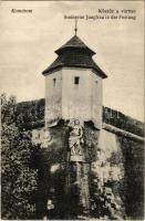 1916 Komárom, Komárnó; Kőszűz a várban / castle monument