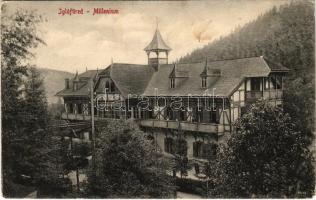 Iglófüred, Spisská Nová Ves Kupele, Novovesské Kúpele; Millenium szálló. Wlaszlovits Gusztáv kiadása / hotel (Rb)