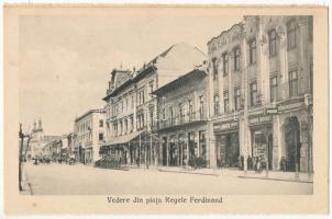 Marosvásárhely, Targu Mures; Vedere din piata Regele Ferdinand, Politia / Ferdinánd király tér, Rendőrség, Hangya szövetkezet üzlete / square, police, shops (képeslapfüzetből / from postcard booklet) (non PC)