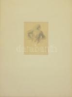 1936 Ék Sándor (1902-1975): Tanulmány;  (az 1972-es műcsarnoki gyűjteményes kiállítás anyagából) ceruza-papír; 32x18 cm paszpartuban