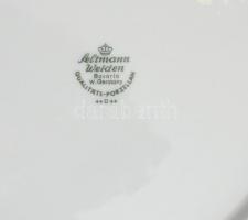 Seltmann Weiden Bavaria német porcelán dísztányér, 3db, matricás halas motívummal, kopott, jelzett d...