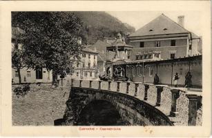 Herkulesfürdő, Baile Herculane; Cserna híd / Csernabrücke / bridge (képeslapfüzetből / from postcard booklet) (non PC) (Rb)