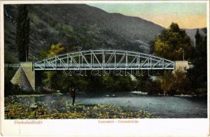 Herkulesfürdő, Baile Herculane; Cserna híd / Csernabrücke / bridge (képeslapfüzetből / from postcard booklet) (non PC) (Rb)
