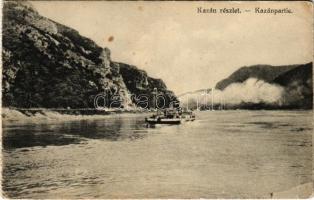 Orsova, Kazán-szoros részlete, gőzhajó / Kasanpartie / Cazane / gorge, steamship (EB)