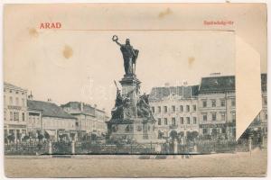 Arad, Szabadság tér. sérült leporellolap 10 képpel / leporellocard with 10 pictures (b)