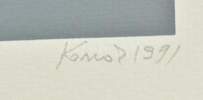 Konok Tamás (1930-2020): Dinamikus struktúrák, 1991. Szitanyomat, papír, jelzett. Számozott: 31/40. ...