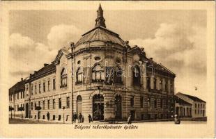 1915 Zólyom, Zvolen; Takarékpénztár épülete, Schlesinger Testvérek üzlete / savings bank, shop (EK)