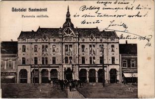 1906 Szatmárnémeti, Szatmár, Satu Mare; Pannonia szálloda, Halász Mór és Roth. üzlete / hotel, shops