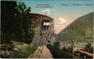 1911 Brassó, Kronstadt, Brasov; Király úti részlet / Königsweg