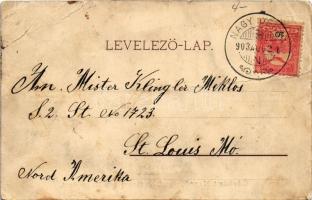 1903 Nagyjécsa, Grossjetscha, Iecea Mare; Római katolikus templom, községháza, községi iskola, Métzg...