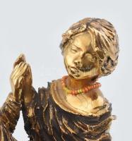 Debreczeni és Pelcz Kerámia, Szilvásvárad, Hungary. 1999. Táncoló nők, aranyozott kerámia, kopott, m...