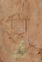 Szécsi: Gyermek pár, kézzel festett, mázas kerámia, jelzett, kopott, mázrepedt, m:16 cm,