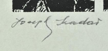 Joseph Kádár (1936-2019): "Hommage á Kassák", 1987-1990. Elektrográfia, papír, jelzett, sz...