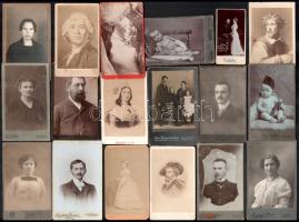 cca 1880-1900 18 db vintage vizitkártya klf műtermekből