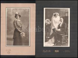 cca 1900 8 db nagy méretű fotó tabló, portré, stb