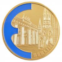 1999. "Berlin" aranyozott Cu-Ni, részben kézzel festett emlékérem" (40mm) T:PP  1999. "Berlin" gold plated Cu-Ni, partially hand painted commemorative medallion (40mm) C:PP