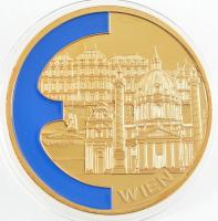 1999. "Bécs" aranyozott Cu-Ni, részben kézzel festett emlékérem" (40mm) T:PP  1999. "Wien" gold plated Cu-Ni, partially hand painted commemorative medallion (40mm) C:PP