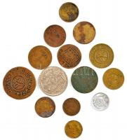 Nepál 14db-os vegyes érmetétel T:1--2- Nepal 14pcs mixed coin lot C:AU-F