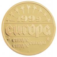 1999. "Brüsszel" aranyozott Cu-Ni, részben kézzel festett emlékérem" (40mm) T:PP 
19...
