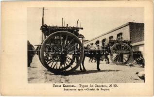 Types de Caucase. Chariot de Baquou / horse-drawn carriage in Baku (EK)