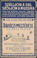 cca 1930 Rákóczi megtérése Kacsoh Pongrác zenéjével Szálljon a dal, szóljon a muzsika kotta 4p.