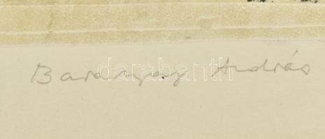 Baranyay András (1938-2016): Festő a műteremben (cím nélkül). Litográfia, papír. Jelzett. Számozott:...