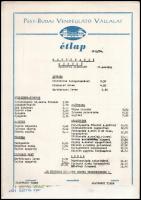 1927, 1974 Spolarich Étterem és Pest-Budai Vendéglő Vállalat 2 db étlap