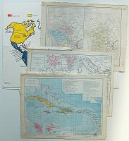 cca 1900-1978 14 db nagy méretű térkép főként régiek / 14 mixed maps