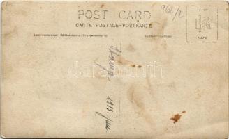 1913 Selmecbánya, Schemnitz, Banská Stiavnica; beöltözött diákok / students' carnival. photo (f...