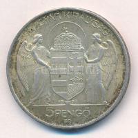 1939. 5P Ag "Horthy balra" T:1-,2 ph., patina
Adamo P8.1