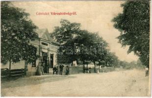 1908 Városhídvég (Szabadhídvég), utca, üzlet. Somogyi Lajos kiadása (r)