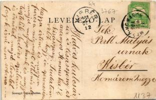 1908 Városhídvég (Szabadhídvég), utca, üzlet. Somogyi Lajos kiadása (r)