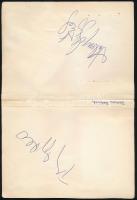 Echo együttes tagjainak (Törich György, Varannai István, Szivássy Zsolt, stb.) aláírásai az együttes...