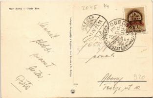 1941 Óbecse, Ó-Becse, Stari Becej; Obala Tise / Tisza-part, uszályok / riverside, barges + "194...