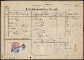 1942 Nagyvárad, születési anyakönyvi kivonat