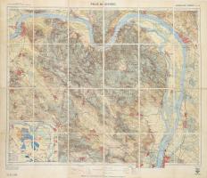 cca 1930 Pilis-hegység térképe, 1:50 000, Kirándulók Térképe 2. sz., M. Kir. Állami Térképészet, vászontérkép, 68×75 cm